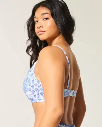 Kıvrımlı Derin Balenli Bikini Üstü