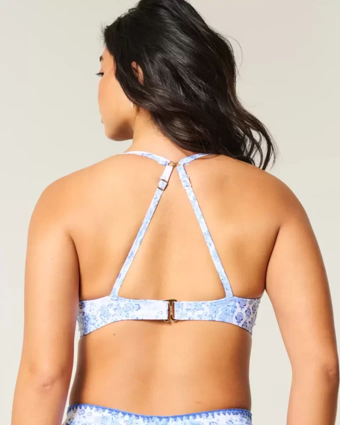 Kıvrımlı Derin Balenli Bikini Üstü