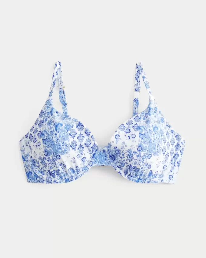 Kıvrımlı Derin Balenli Bikini Üstü