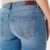 Kıvrımlı Düşük Bel Orta Yıkama Süper Dar Kot Pantolon