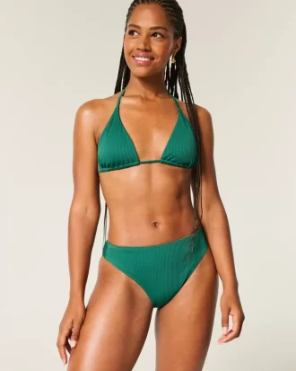 Kıvrımlı Yüksek Paçalı Yüksek Bel Ribanalı Şımarık Bikini Altı