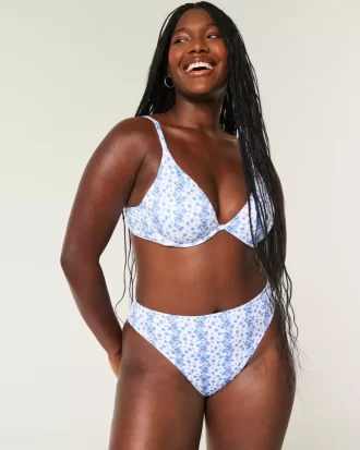 Kıvrımlı Yüksek Paçalı Yüksek Bel Ribanalı Şımarık Bikini Altı