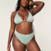 Kıvrımlı Yüksek Paçalı Yüksek Bel Ribanalı Şımarık Bikini Altı