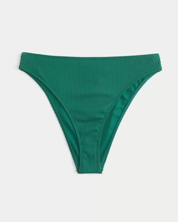 Kıvrımlı Yüksek Paçalı Yüksek Bel Ribanalı Şımarık Bikini Altı