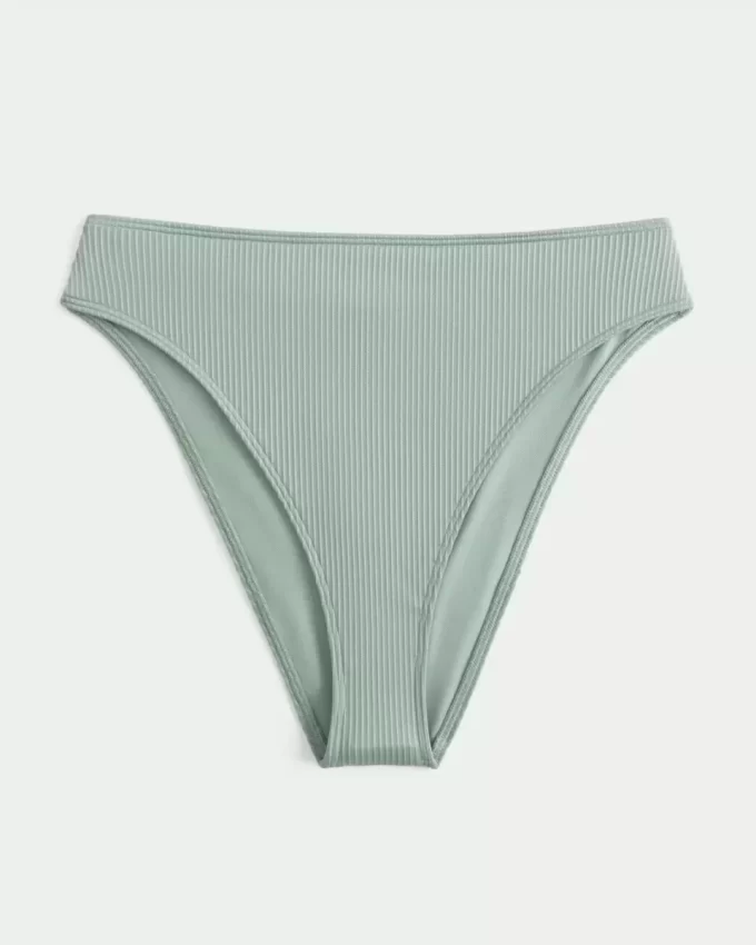 Kıvrımlı Yüksek Paçalı Yüksek Bel Ribanalı Şımarık Bikini Altı