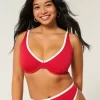 Kıvrımlı Yüksek Uçlu Kaburga Balenli Bikini Üstü Kıvrımlı Yüksek Uçlu Kaburga Balenli Bikini Üstü