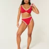 Kıvrımlı Yüksek Uçlu Kaburga Balenli Bikini Üstü Kıvrımlı Yüksek Uçlu Kaburga Balenli Bikini Üstü