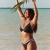 Kıvrımlı Yüksek Uçlu Kaburga Balenli Bikini Üstü