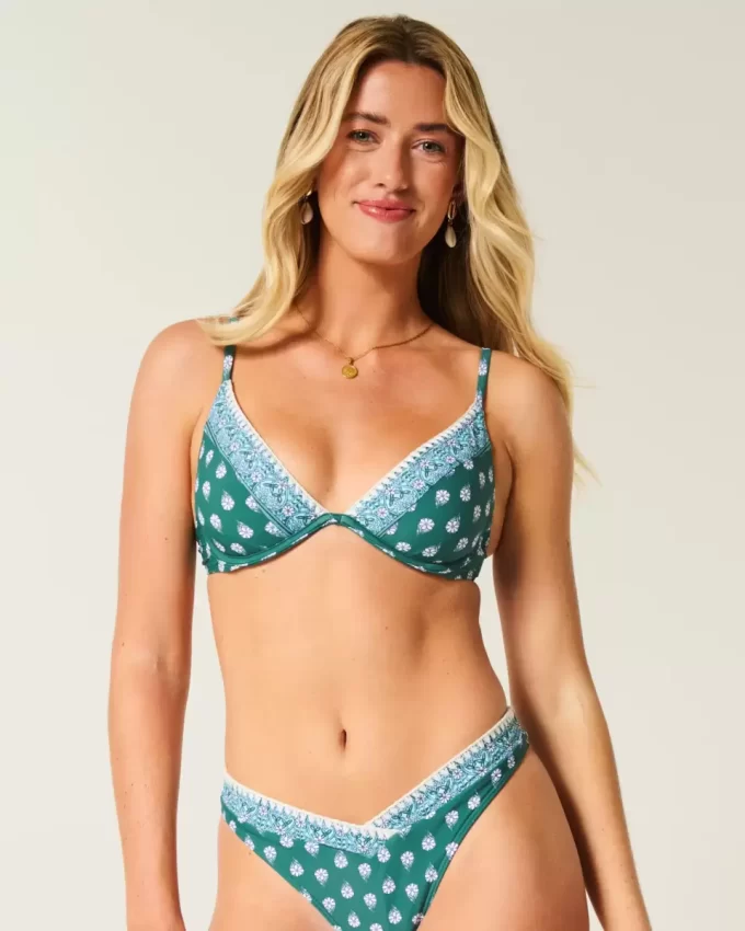 İşlemeli Dikişli Balenli Bikini Üstü