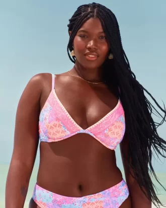 İşlemeli Dikişli Balenli Bikini Üstü