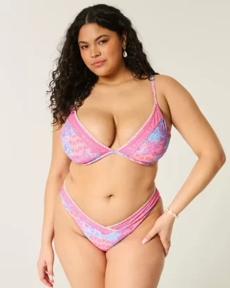 İşlemeli Dikişli Balenli Bikini Üstü