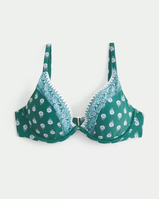 İşlemeli Dikişli Balenli Bikini Üstü