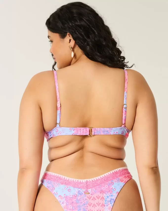 İşlemeli Dikişli Balenli Bikini Üstü