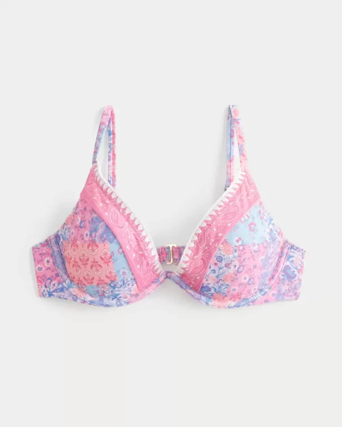 İşlemeli Dikişli Balenli Bikini Üstü