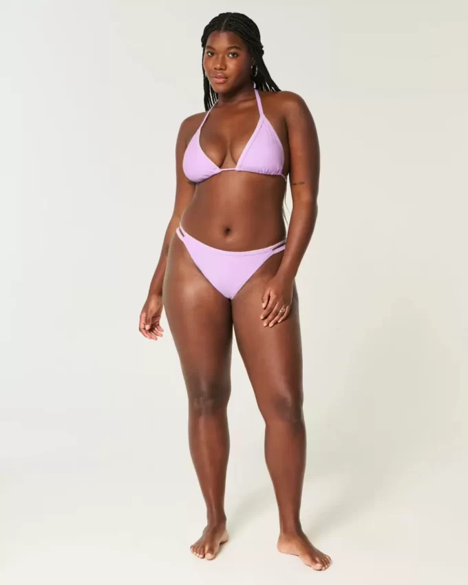 İşlemeli Üçgen Bikini Üstü