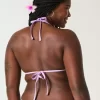 İşlemeli Üçgen Bikini Üstü
