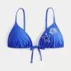 Omuz Üstü Boncuklu Üçgen Bikini Üstü