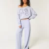 Omuzdan Bağlamalı Kolay Giyilebilen NYC Grafik Sweatshirt