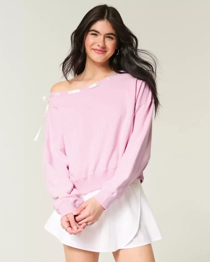Omuzdan Bağlamalı Sweatshirt Omuzdan Bağlamalı Sweatshirt