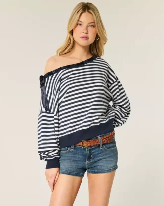 Omuzdan Bağlamalı Sweatshirt