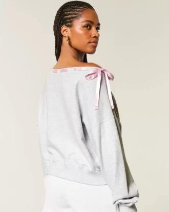 Omuzdan Bağlamalı Sweatshirt