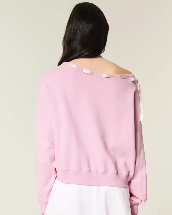 Omuzdan Bağlamalı Sweatshirt Omuzdan Bağlamalı Sweatshirt