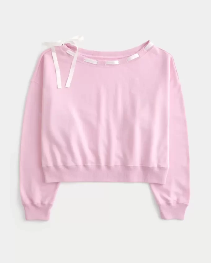 Omuzdan Bağlamalı Sweatshirt Omuzdan Bağlamalı Sweatshirt
