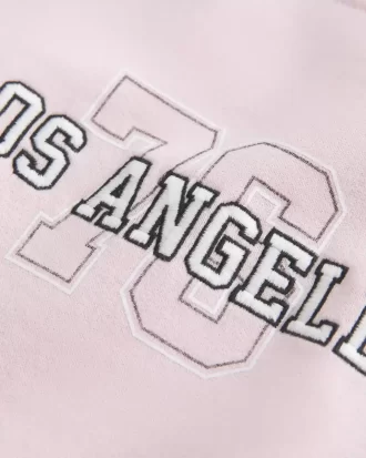 Omuzları Açık Los Angeles Grafik Sweatshirt