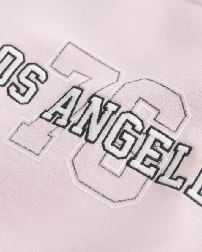 Omuzları Açık Los Angeles Grafik Sweatshirt Omuzları Açık Los Angeles Grafik Sweatshirt