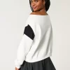 Omuzları Açık Miami Grafik Sweatshirt Omuzları Açık Miami Grafik Sweatshirt
