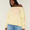 Omuzları Açık Southampton Grafik Sweatshirt