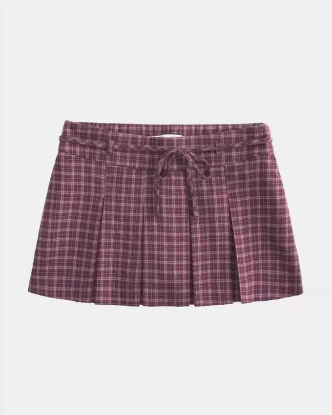 Orta Bel Pileli Mini Etek Orta Bel Pileli Mini Etek