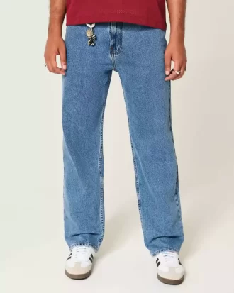 Orta Boy Bol Kesim Kot Pantolon
