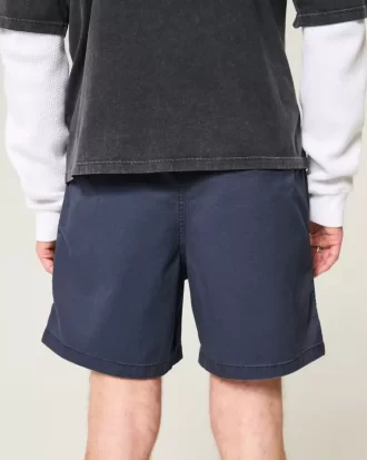 Orta Uyluk Boy Twill Giy-Çıkar Şort