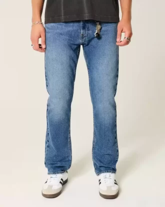 Orta Yıkama Slim Düz Kot Pantolon