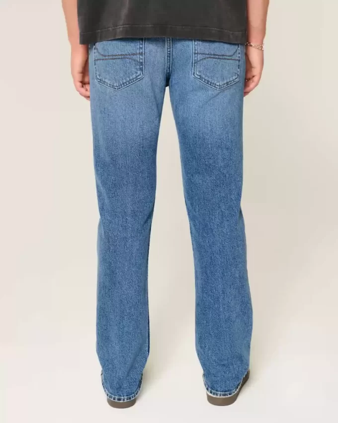 Orta Yıkama Slim Düz Kot Pantolon