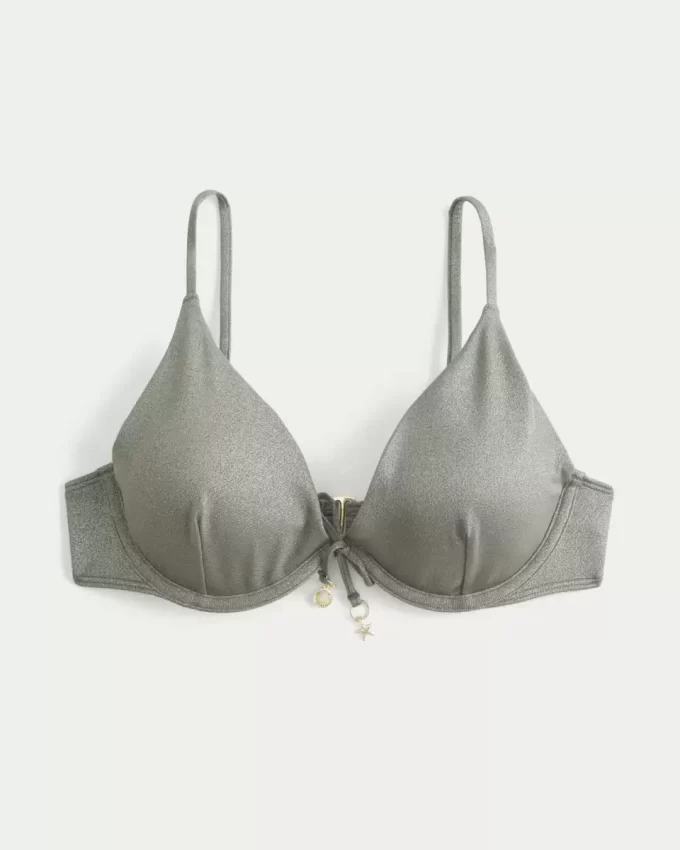 Parıltılı Balenli Bikini Üstü