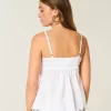 Parıltılı İşlemeli Babydoll Üst