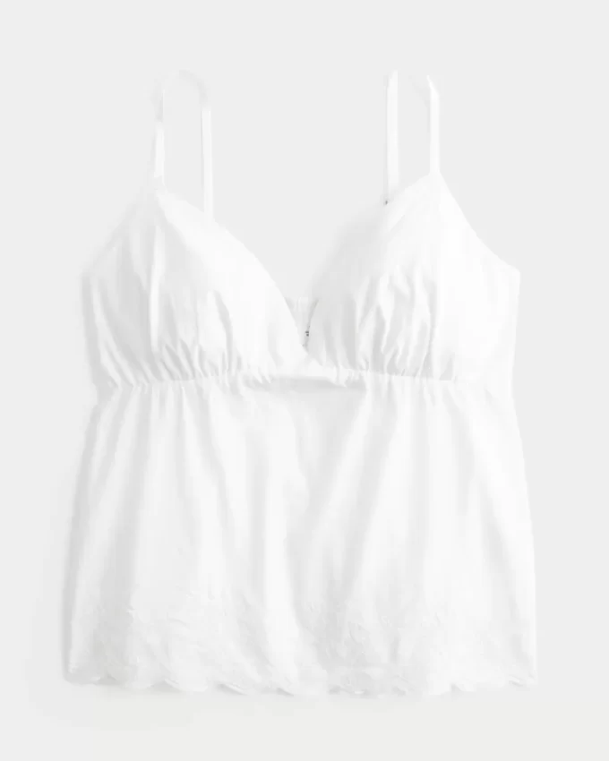 Parıltılı İşlemeli Babydoll Üst