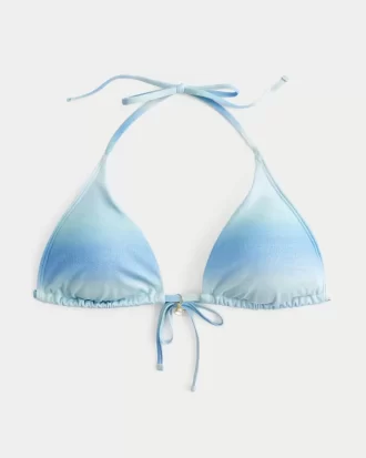 Parıltılı Çok Yönlü Üçgen Bikini Üstü