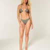 Parıltılı Çok Yönlü Üçgen Bikini Üstü