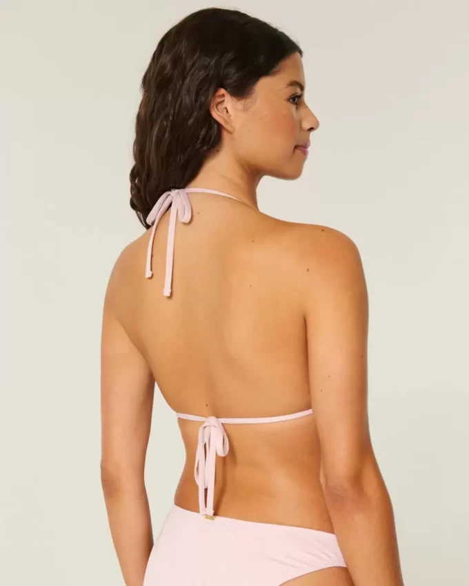 Parıltılı Çok Yönlü Üçgen Bikini Üstü