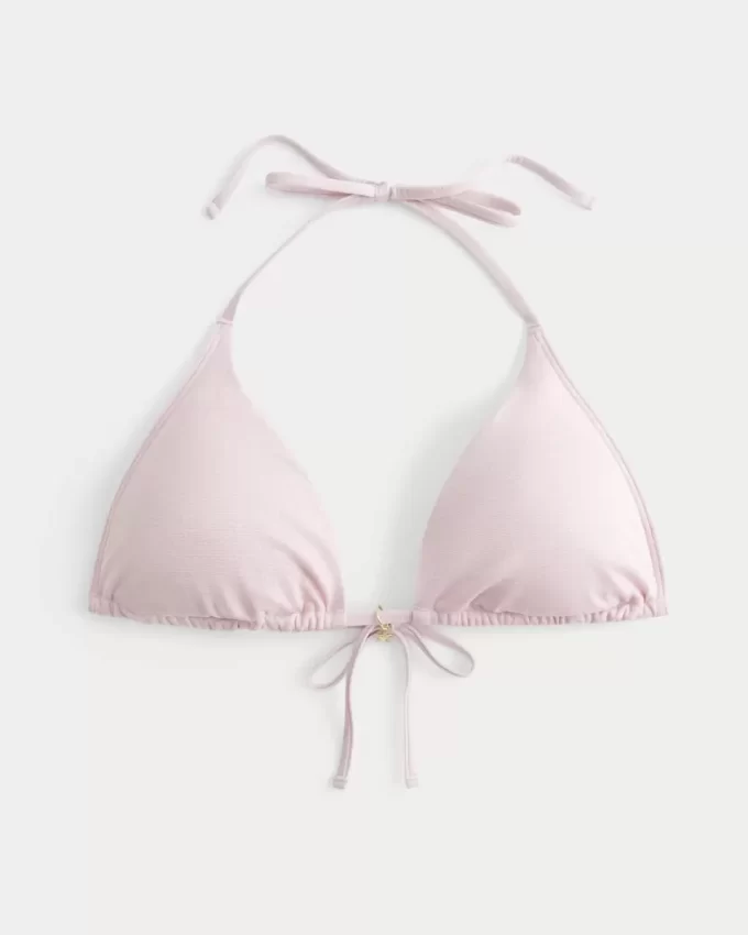 Parıltılı Çok Yönlü Üçgen Bikini Üstü
