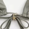 Parıltılı Çok Yönlü Üçgen Bikini Üstü