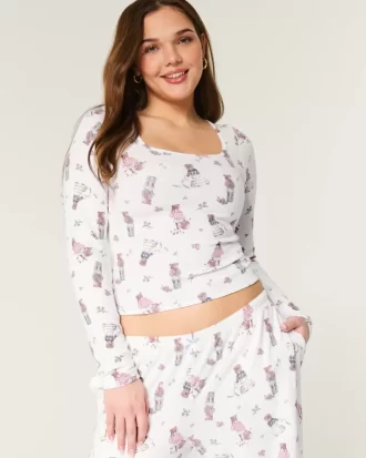 Rahat Ayı Desenli Pijama Üstü