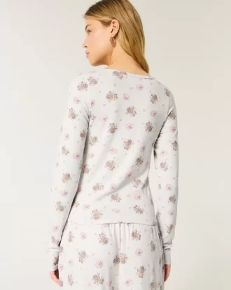 Rahat Ayı Desenli Pijama Üstü