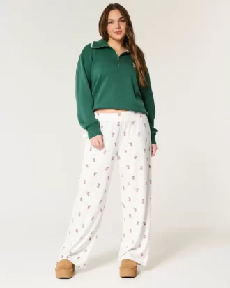 Rahat Geniş Paça Pijama Pantolonu