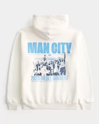 Rahat Manchester City Grafik Kapüşonlu Üst