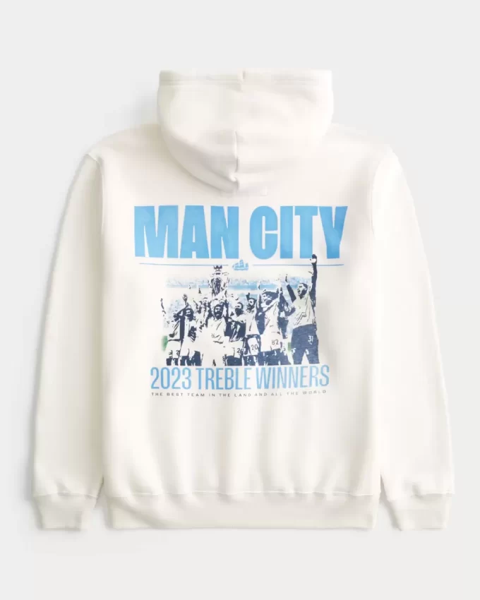 Rahat Manchester City Grafik Kapüşonlu Üst