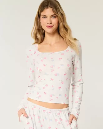 Rahat Meyve Desenli Pijama Üstü